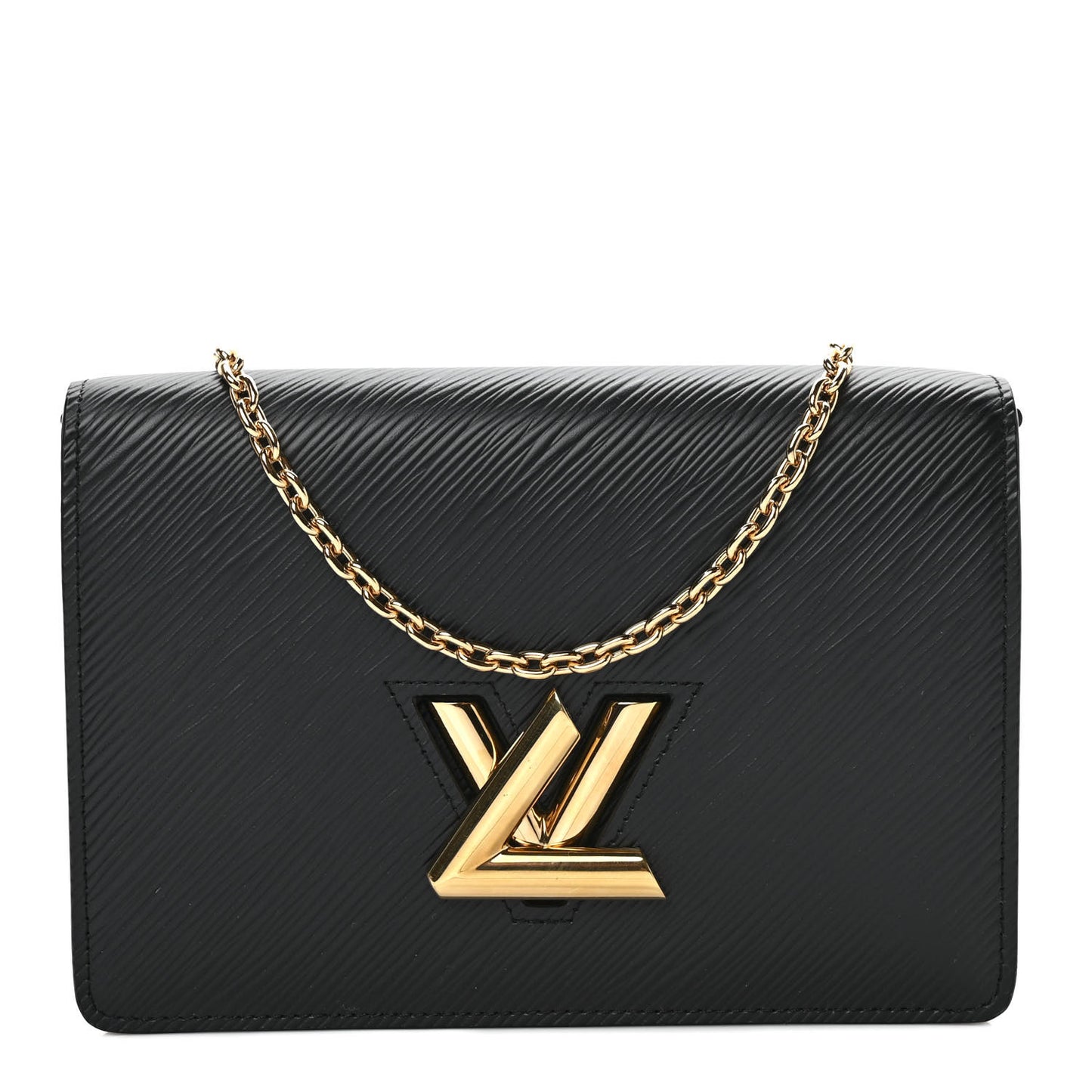 Epi Twist Belt Chain Wallet Black