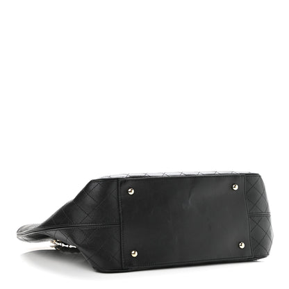 Chanel Calfskin Stitched Shopping Tote Black 4 of 10