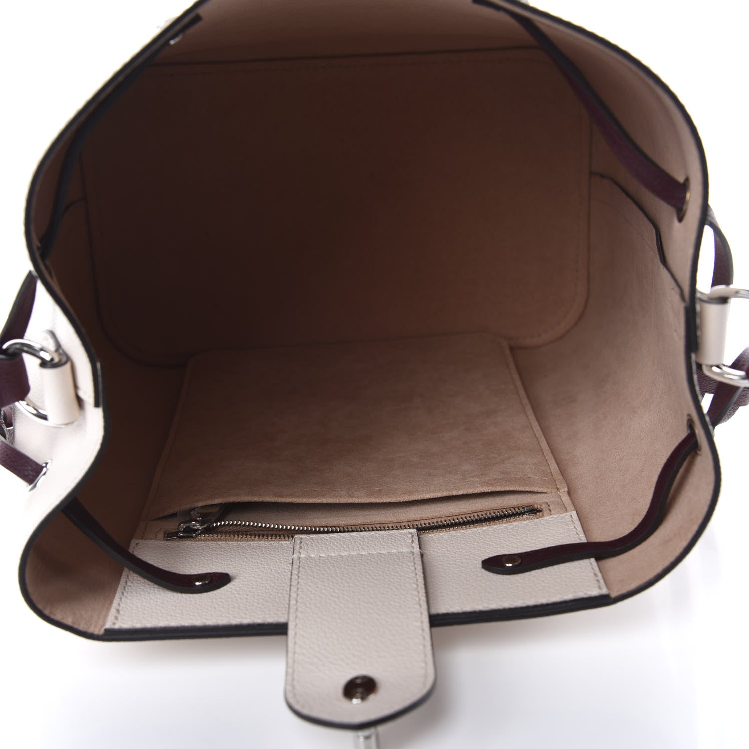 Louis Vuitton Calfskin Lockme Bucket Soie Quartz Calla 5 of 9