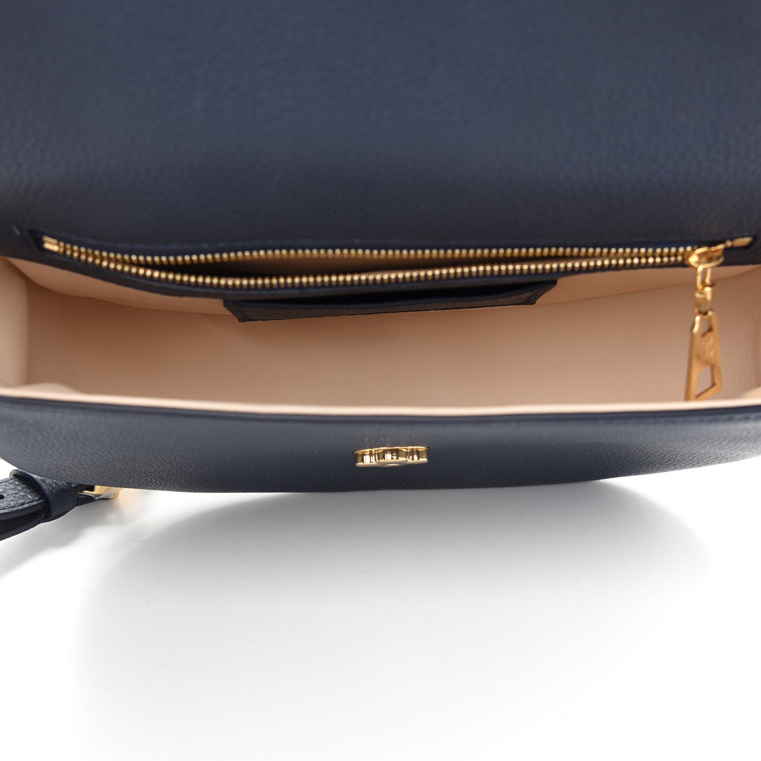 Louis Vuitton Grained Calfskin LV Pont 9 Soft MM Bleu Marine 5 of 8