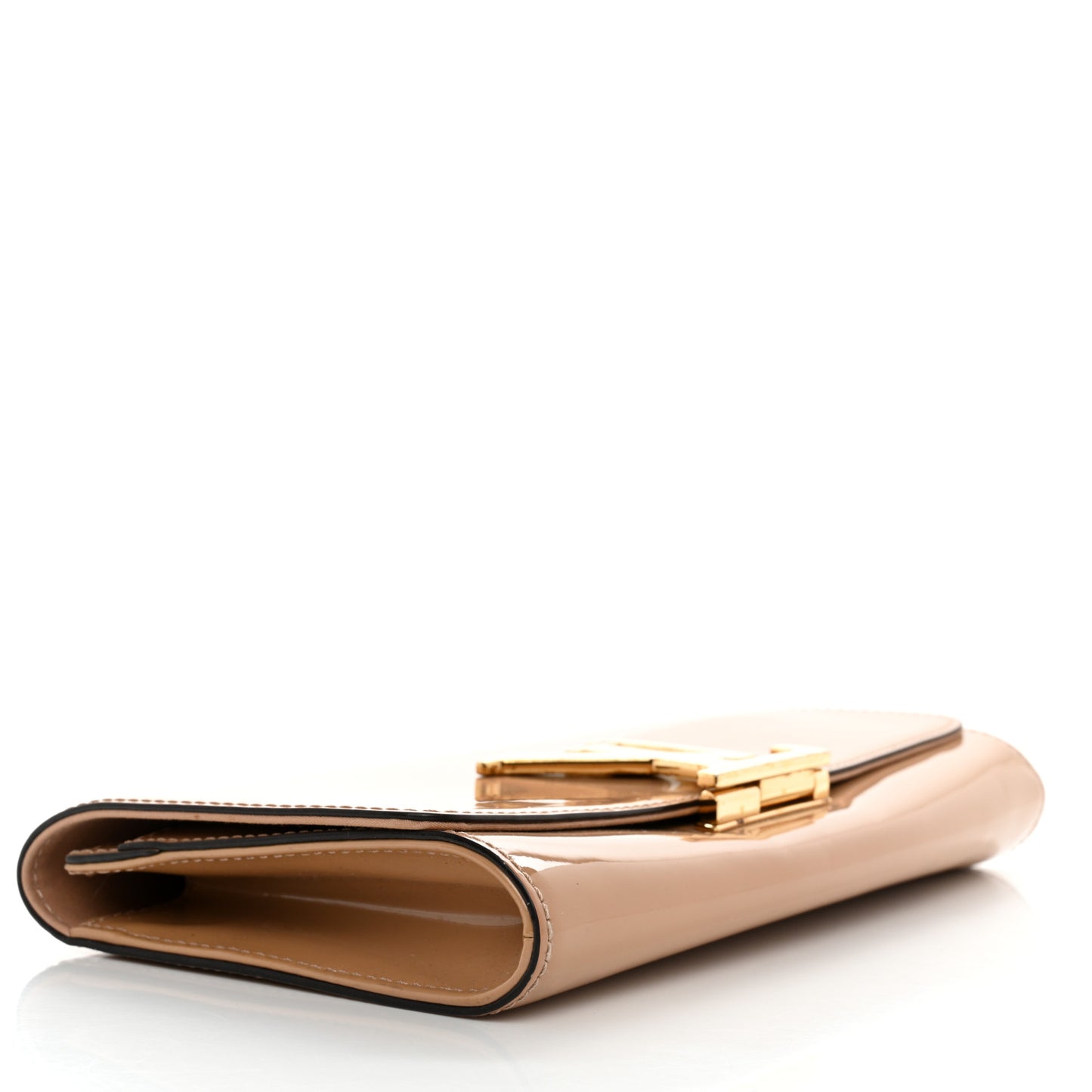 Patent Louise Clutch Nude