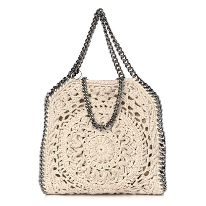 Stella McCartney Cotton Crochet Falabella Ajouree Tote Bag White 1 of 9