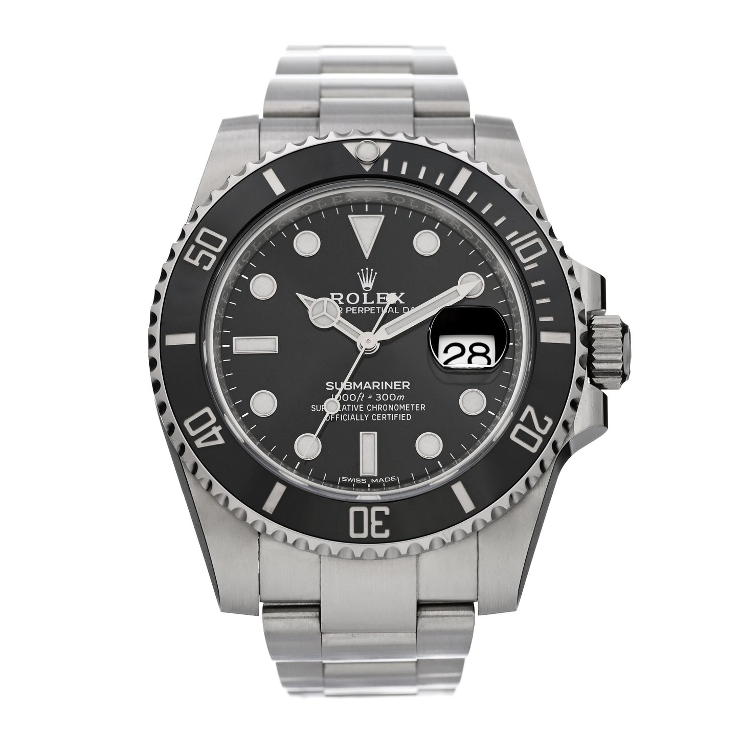Stainless Steel 40mm Oyster Perpetual Submariner Date Watch Black 116610LN