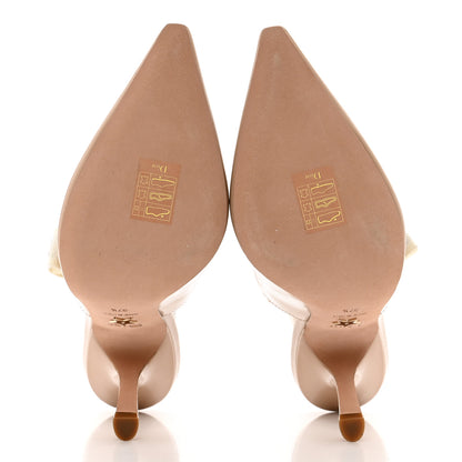 Christian Dior Patent Ribbon J'Adior Slingback 100mm Pumps 37.5 Nude 5 of 8