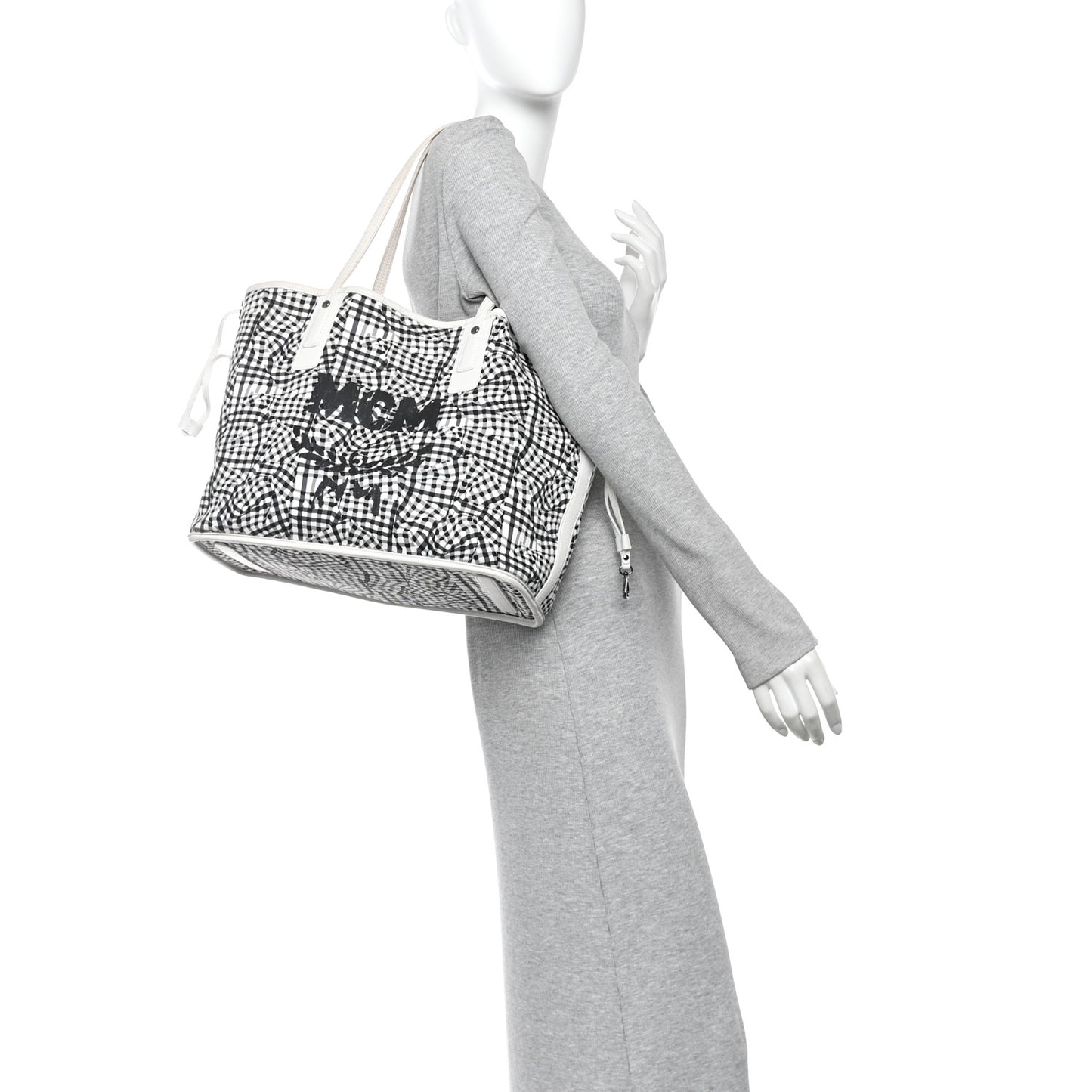 Visetos Medium Liz Reversible Shopper Tote White