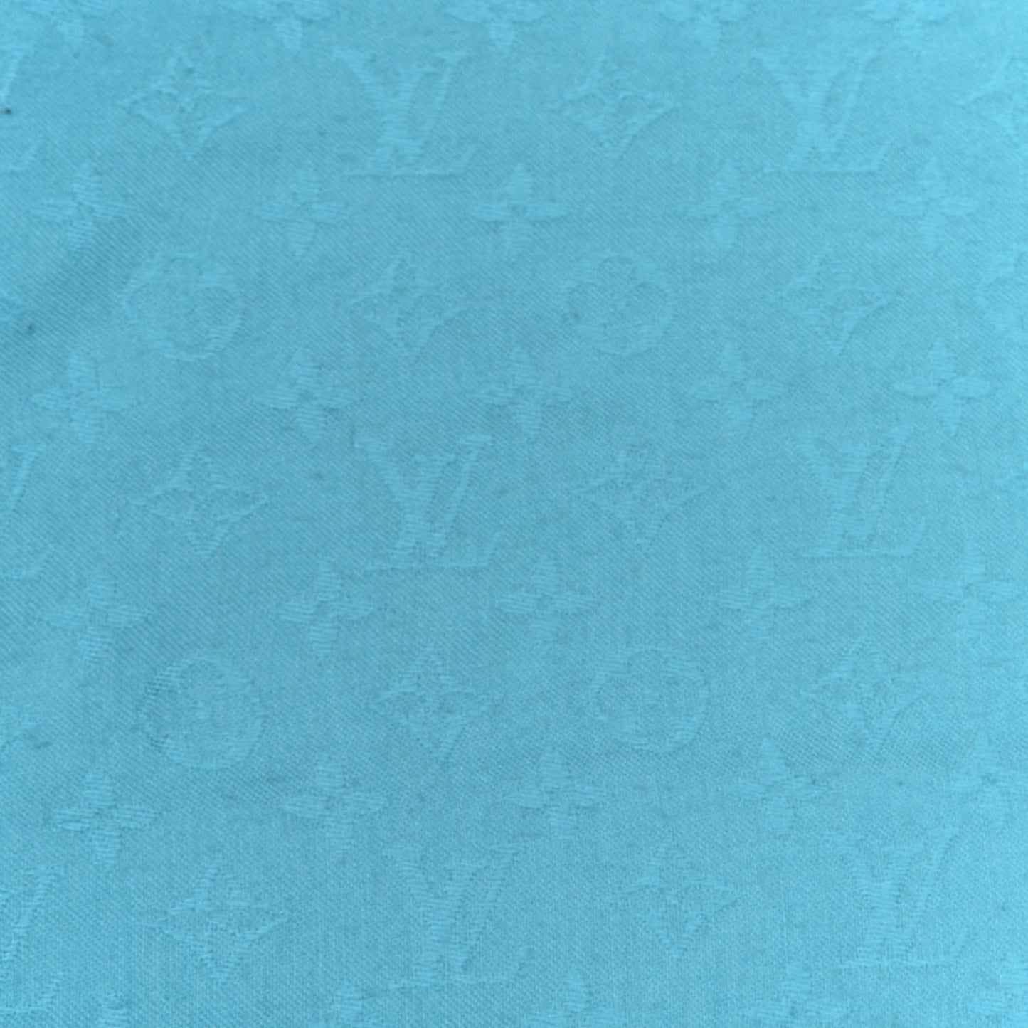 Silk Wool Monogram Shawl Blue