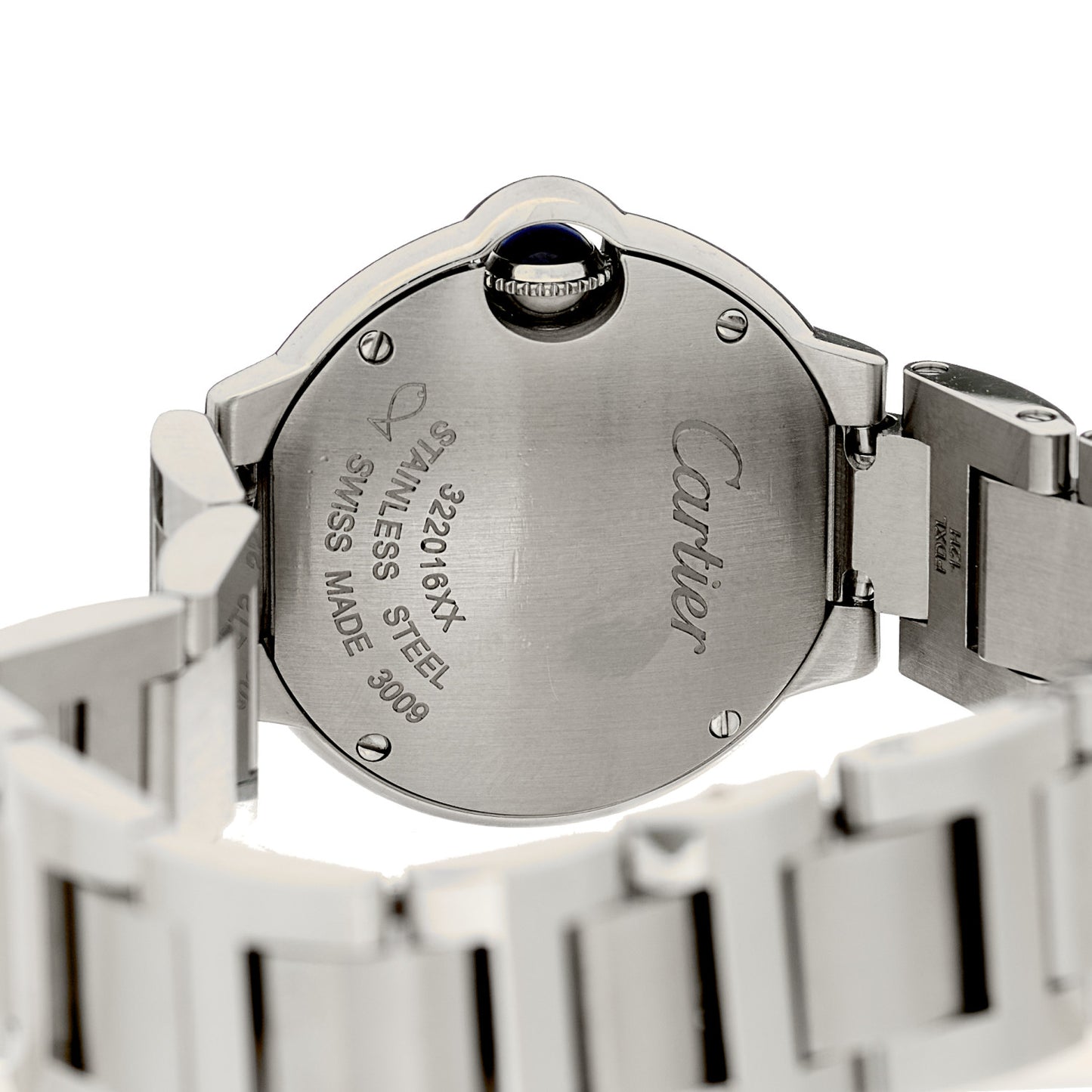 Stainless Steel Diamond Bezel 28mm Ballon Bleu De Cartier Quartz Watch