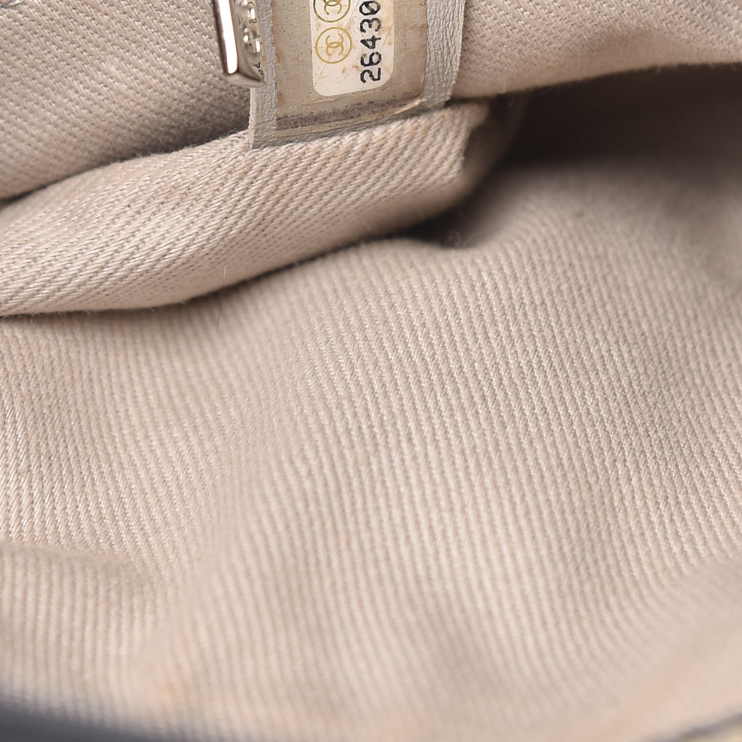 Striped Canvas Deauville Drawstring Bag Grey Black