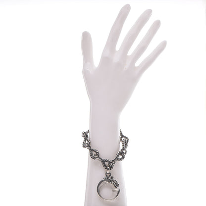 Gucci Sterling Silver G Horse Rope Bracelet 9 of 12