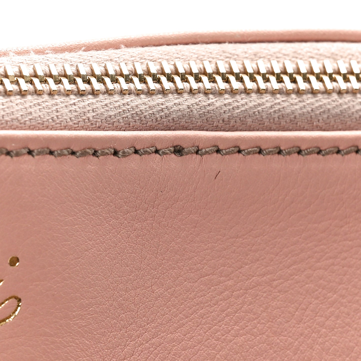 Monogram D Gold Tote Pink