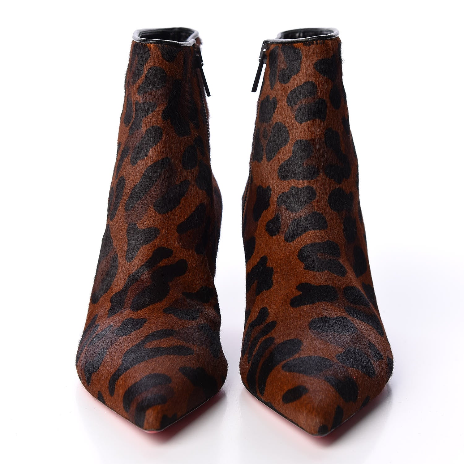 Christian Louboutin Pony Hair Leopard Print So Kate Booty 55 Ankle Boots 36.5 Black 2 of 8