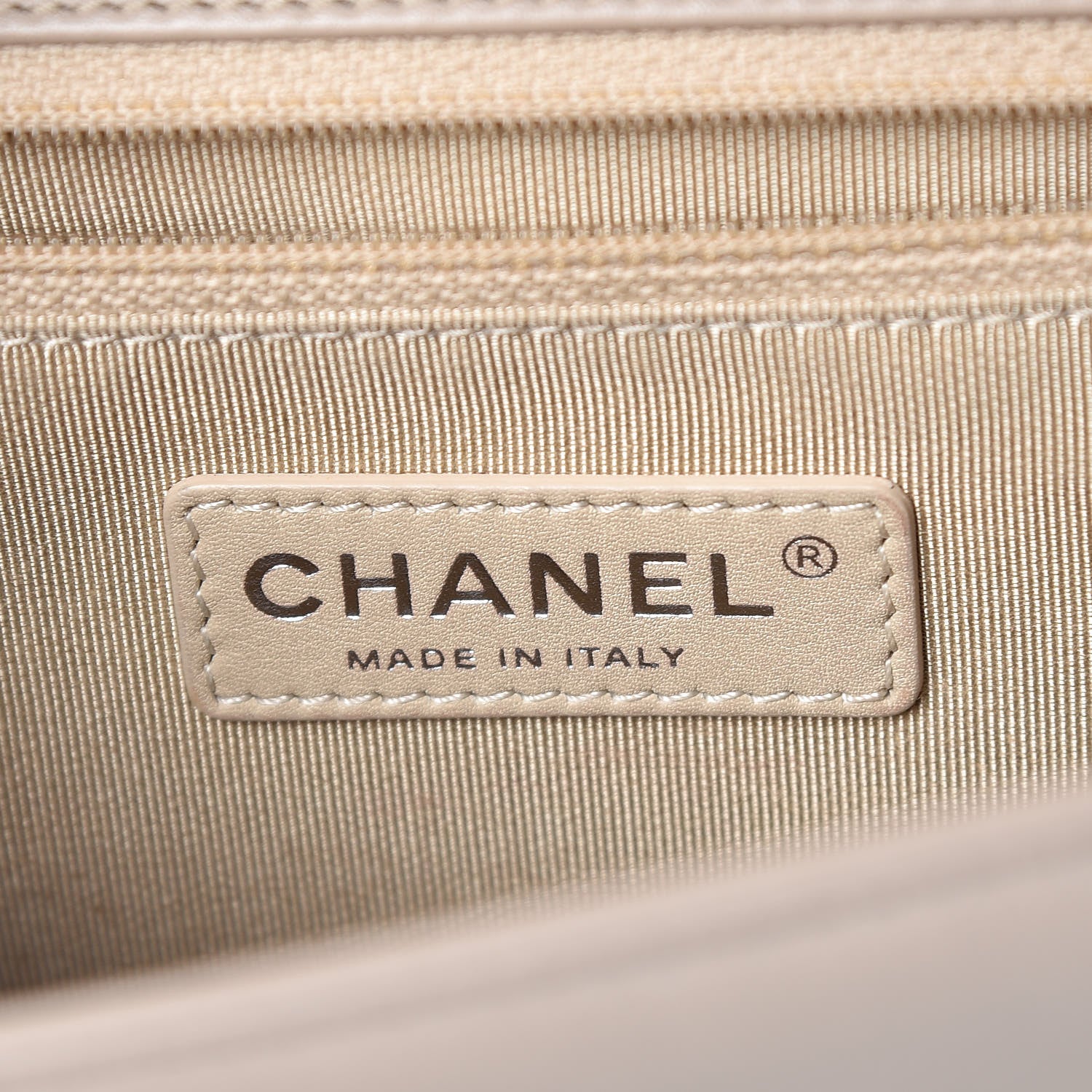 Chanel Patent Chevron Quilted New Medium Boy Flap Beige 6 of 15