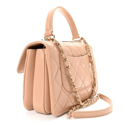 Chanel Lambskin Quilted Small Trendy CC Dual Handle Flap Bag Beige 3 of 10