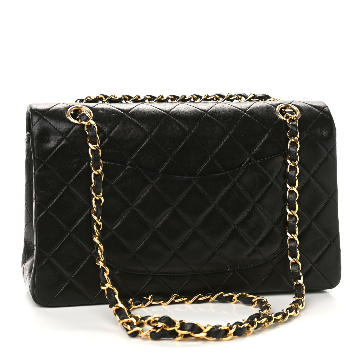 Chanel Lambskin Quilted Medium Double Flap Black 3 of 10