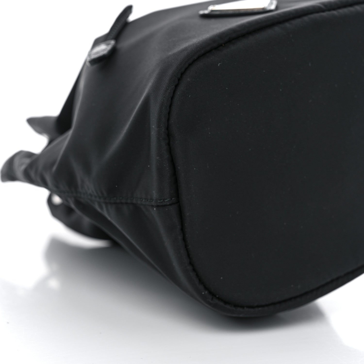 Prada Saffiano Tessuto Nylon Vela Bucket Wristlet Black 7 of 8