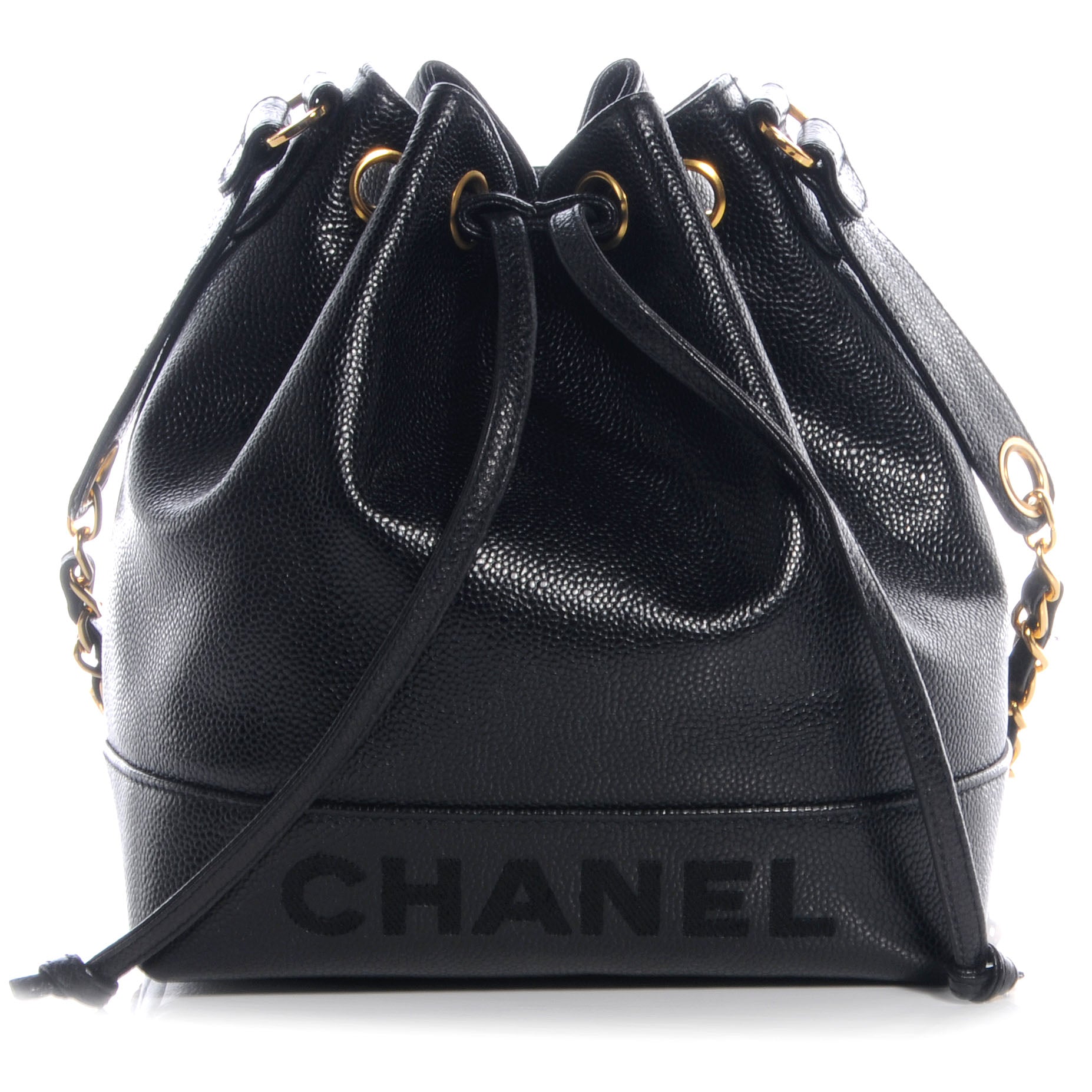 Chanel Caviar Drawstring Shoulder Bag Black 1 of 8