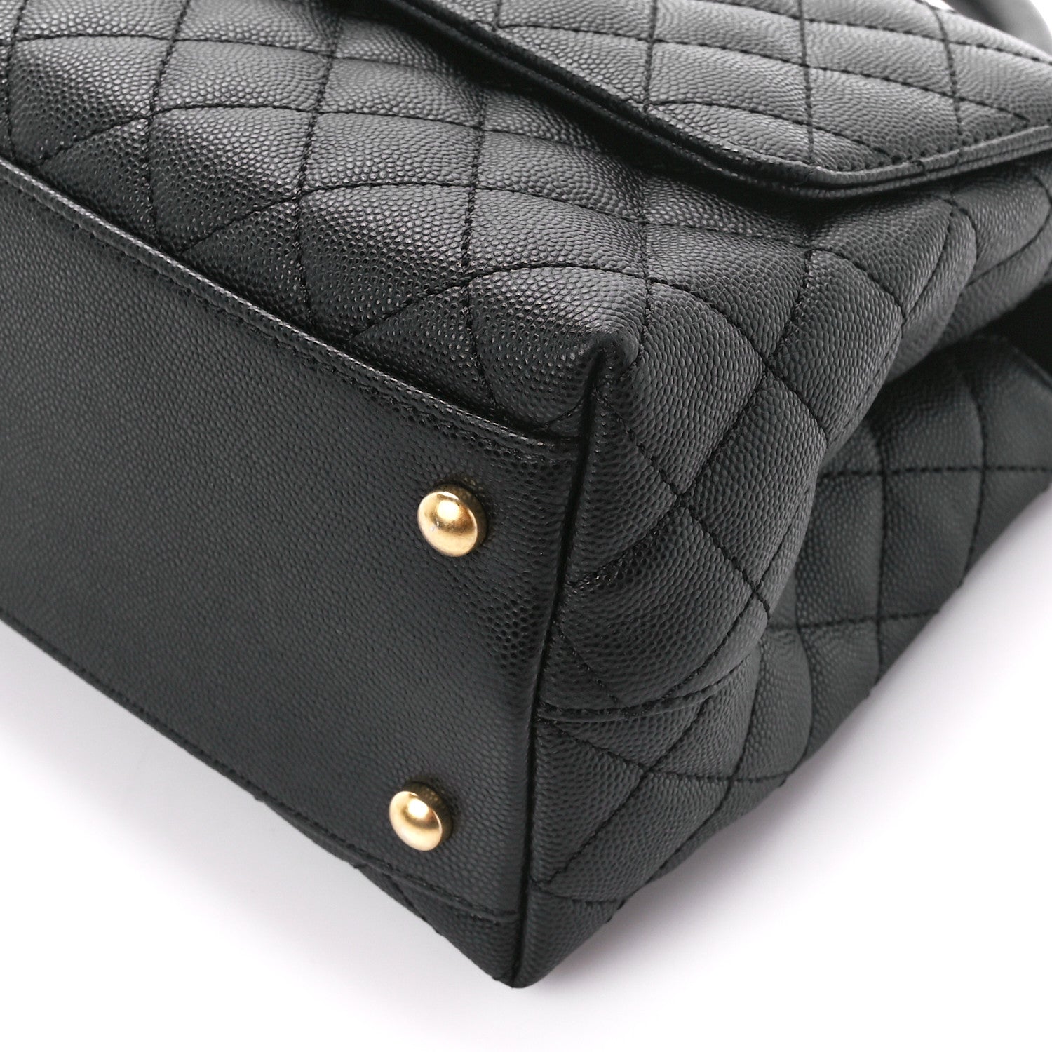 Chanel Caviar Quilted Small Coco Chain Handle Flap Black 11 of 12