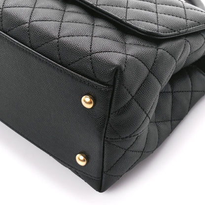 Chanel Caviar Quilted Small Coco Chain Handle Flap Black 11 of 12