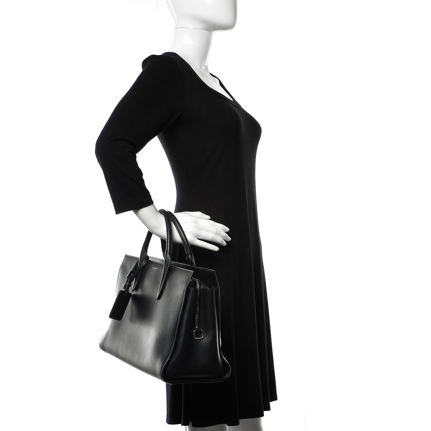 Calfskin Large Jane Tote Bag Black