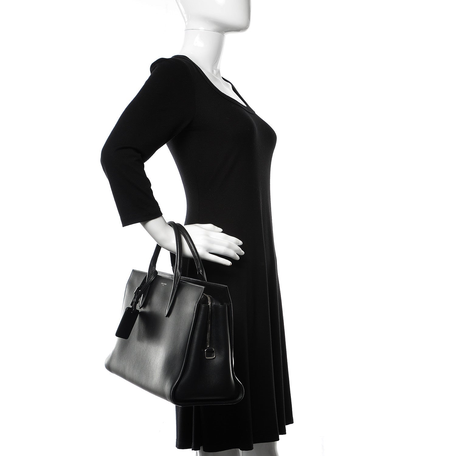 Saint Laurent Calfskin Large Jane Tote Bag Black 2 of 16