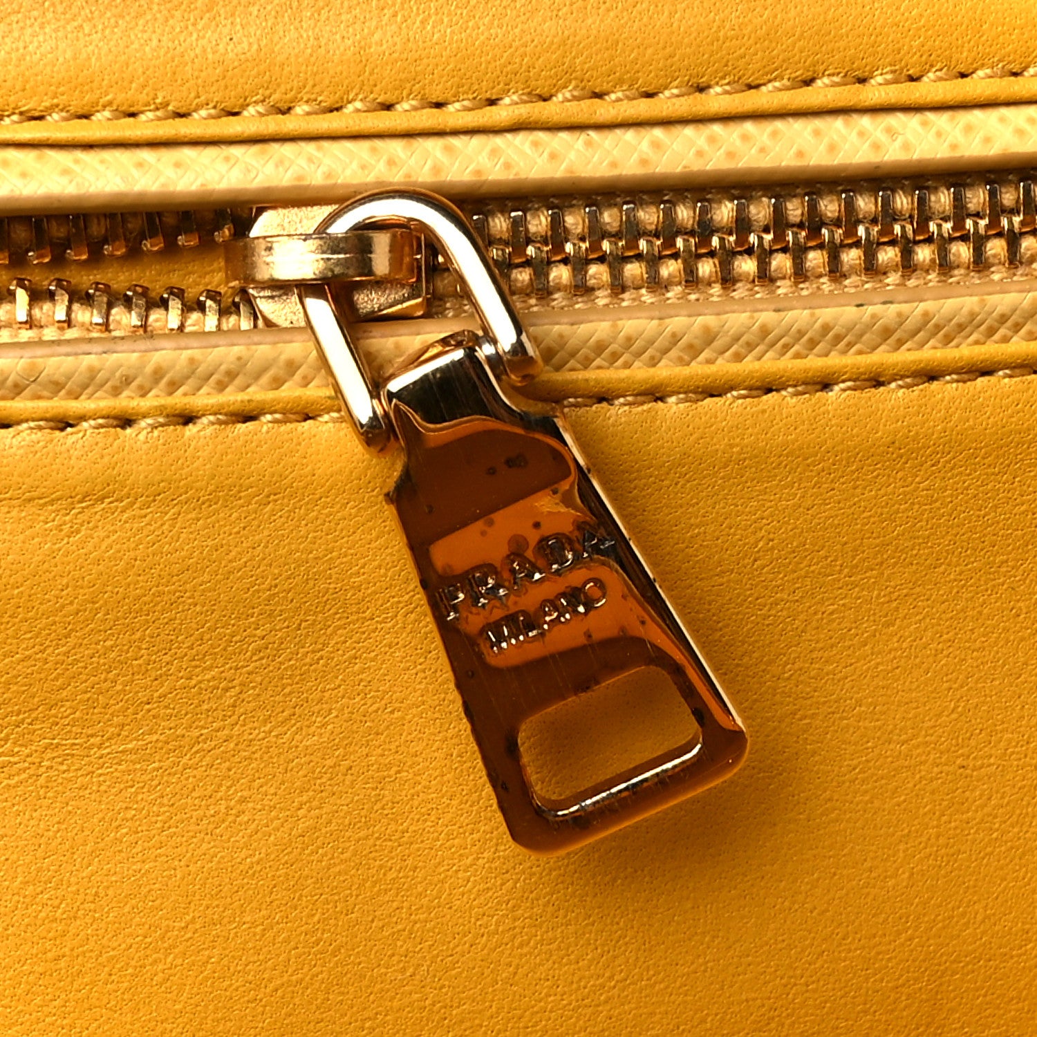 Prada Saffiano Lux East West Frame Clutch Ginestra 12 of 12