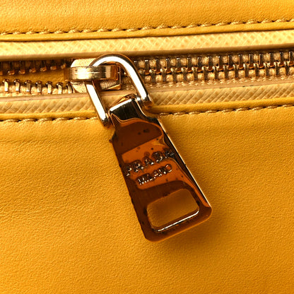 Prada Saffiano Lux East West Frame Clutch Ginestra 12 of 12