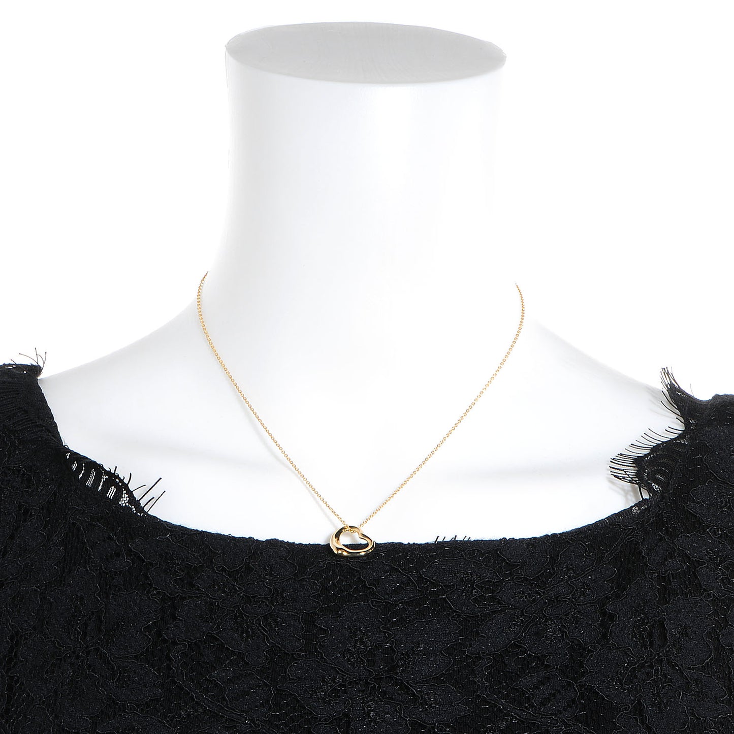 Elsa Peretti Small 18K Yellow Gold Open Heart Pendant Necklace