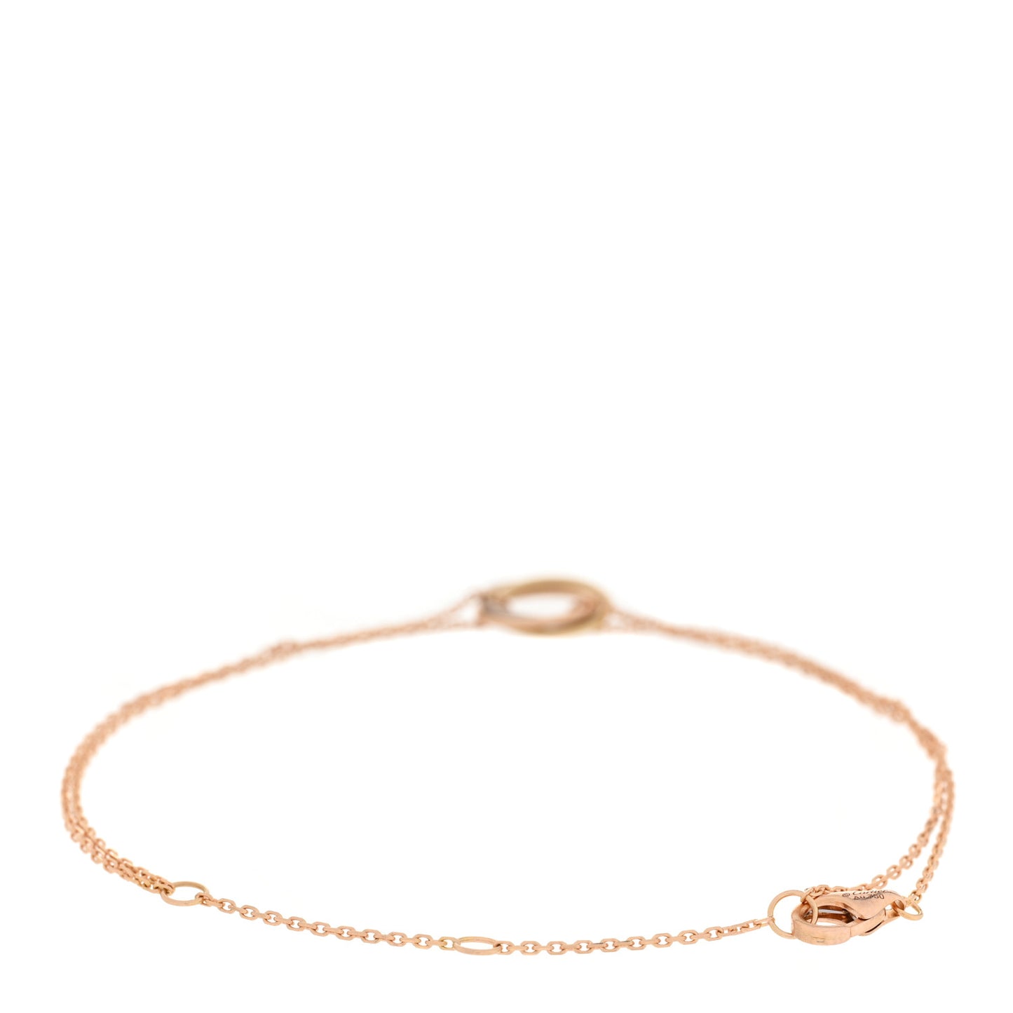18K Pink Yellow White Gold Trinity Bracelet