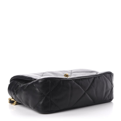Chanel Goatskin Quilted Medium 19 Flap Black 4 of 11