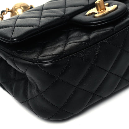 Chanel Lambskin Quilted Mini Rectangular Pearl Crush Flap Black 8 of 10