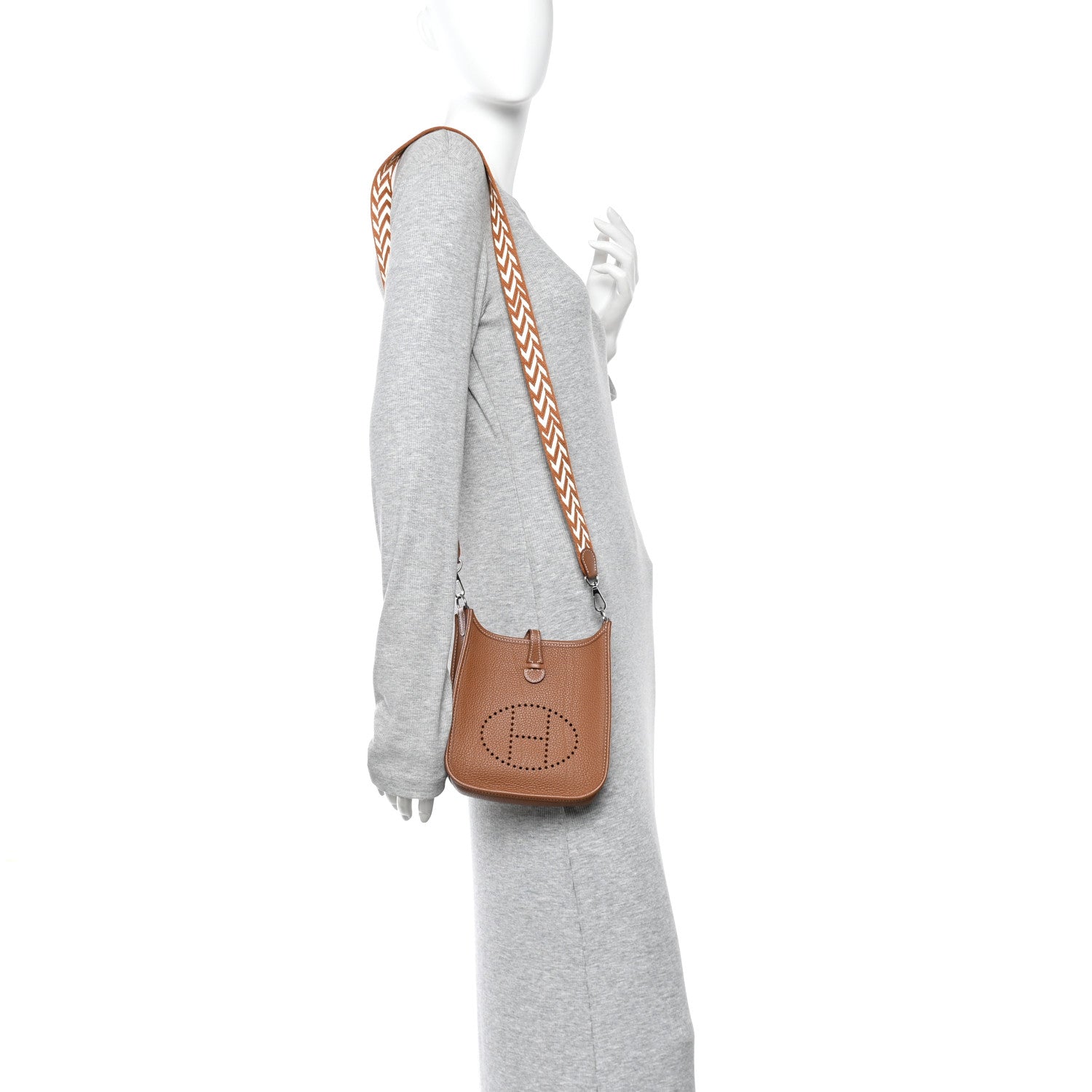 Hermes Taurillon Maurice Amazone Evelyne TPM Gold White 2 of 11