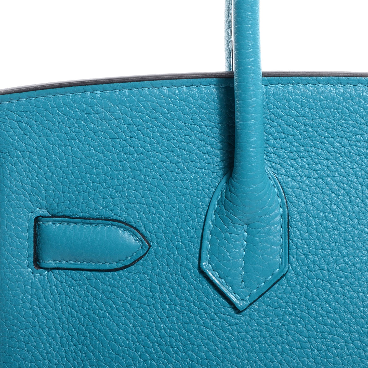 Hermes Taurillon Clemence Birkin 30 Turquoise 17 of 17