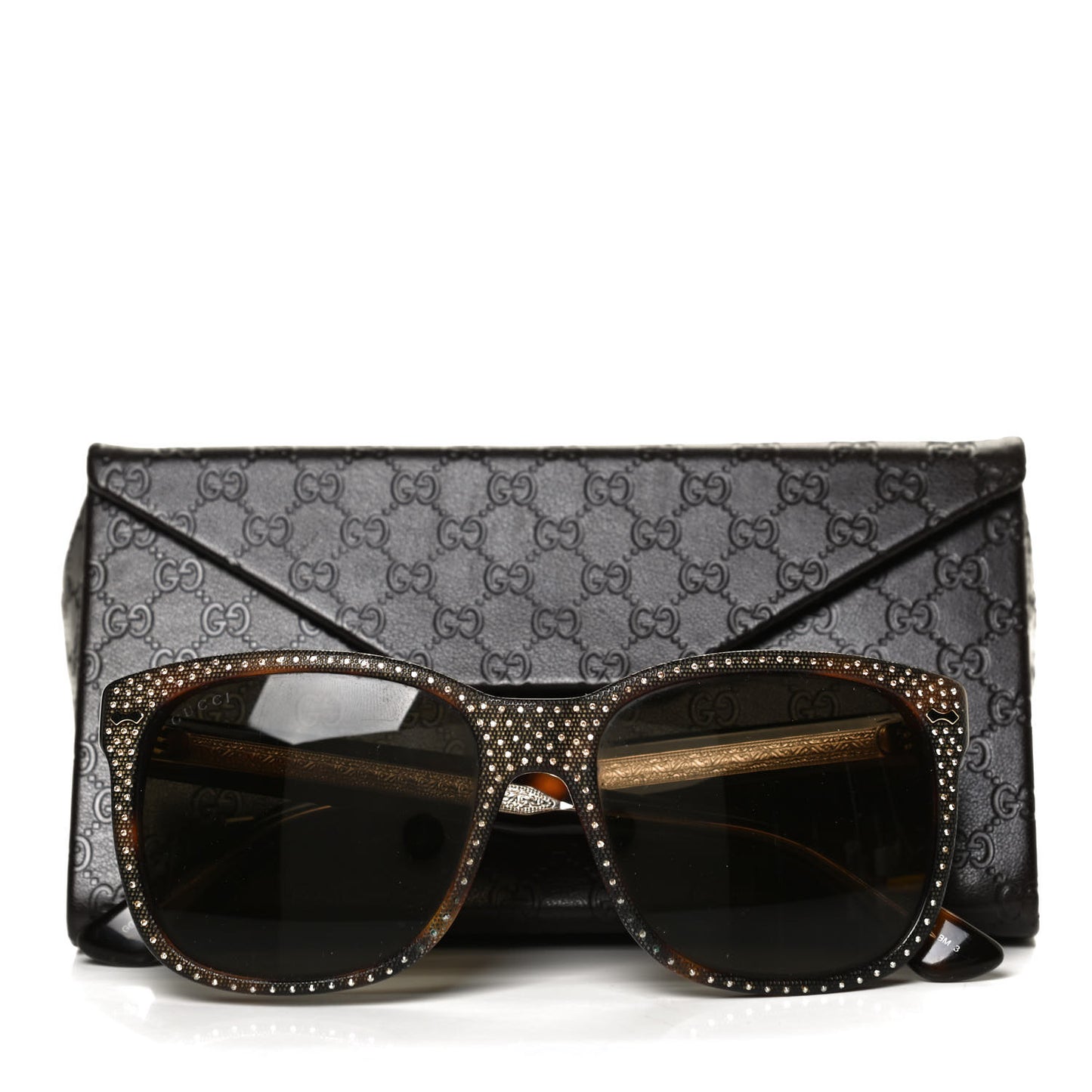 Rhinestone Acetate Square Sunglasses 3871/S Tortoise