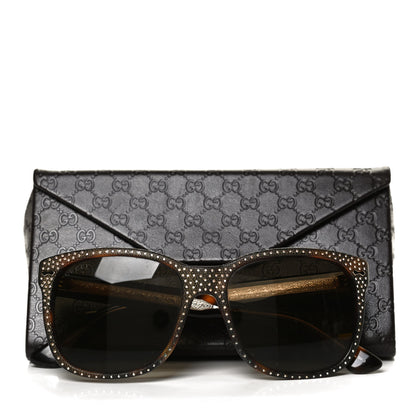 Gucci Rhinestone Acetate Square Sunglasses 3871/S Tortoise 8 of 8