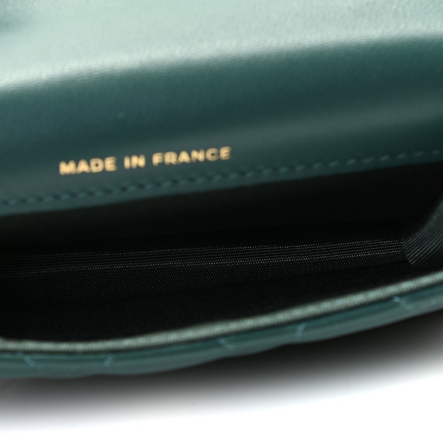 Lambskin Quilted Top Handle Flap Coin Purse With Chain Green