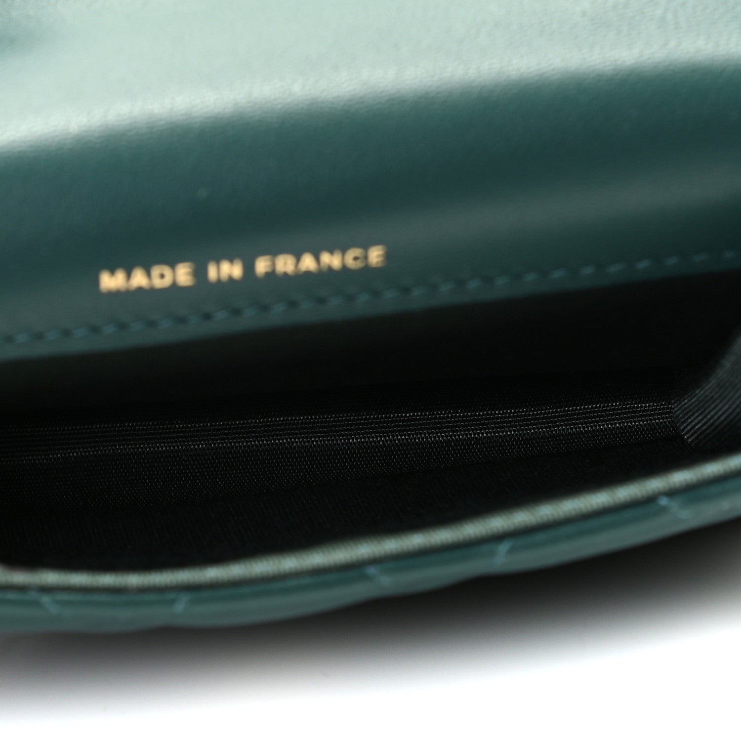 Chanel Lambskin Quilted Top Handle Flap Coin Purse With Chain Green 4 of 8