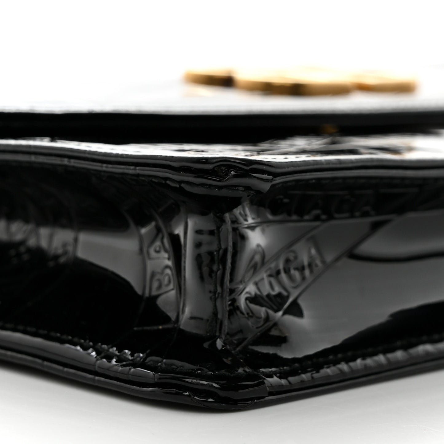 Patent Losange Monogram Embossed BB Wallet On Chain Black