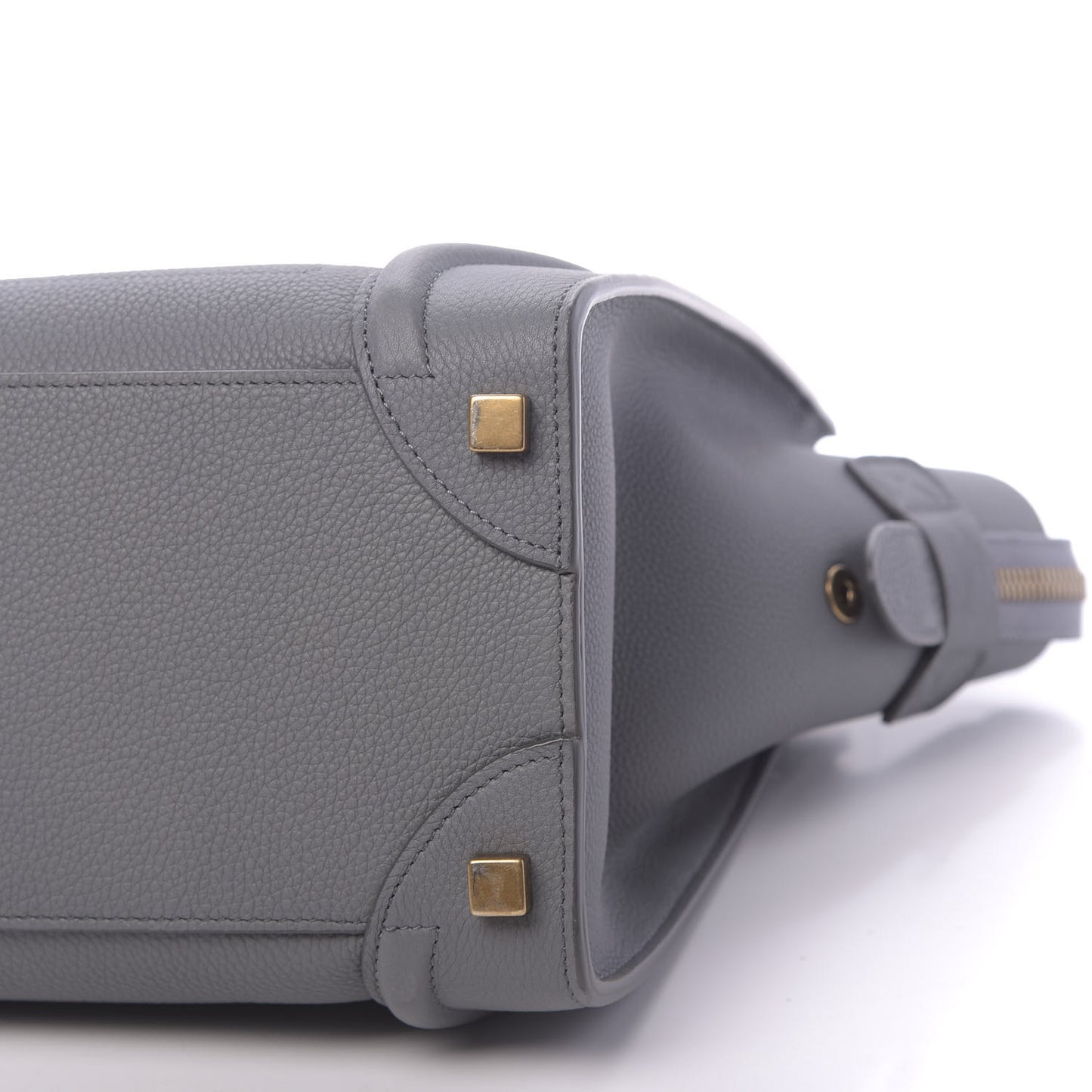 Baby Drummed Calfskin Micro Luggage Kohl