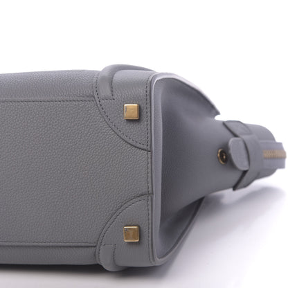 Celine Baby Drummed Calfskin Micro Luggage Kohl 10 of 10