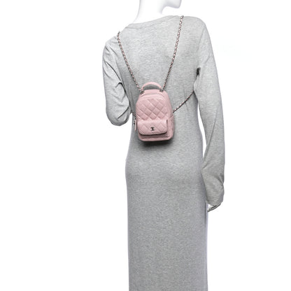 Chanel Caviar Quilted CC Mini Classic Backpack Pink 2 of 11