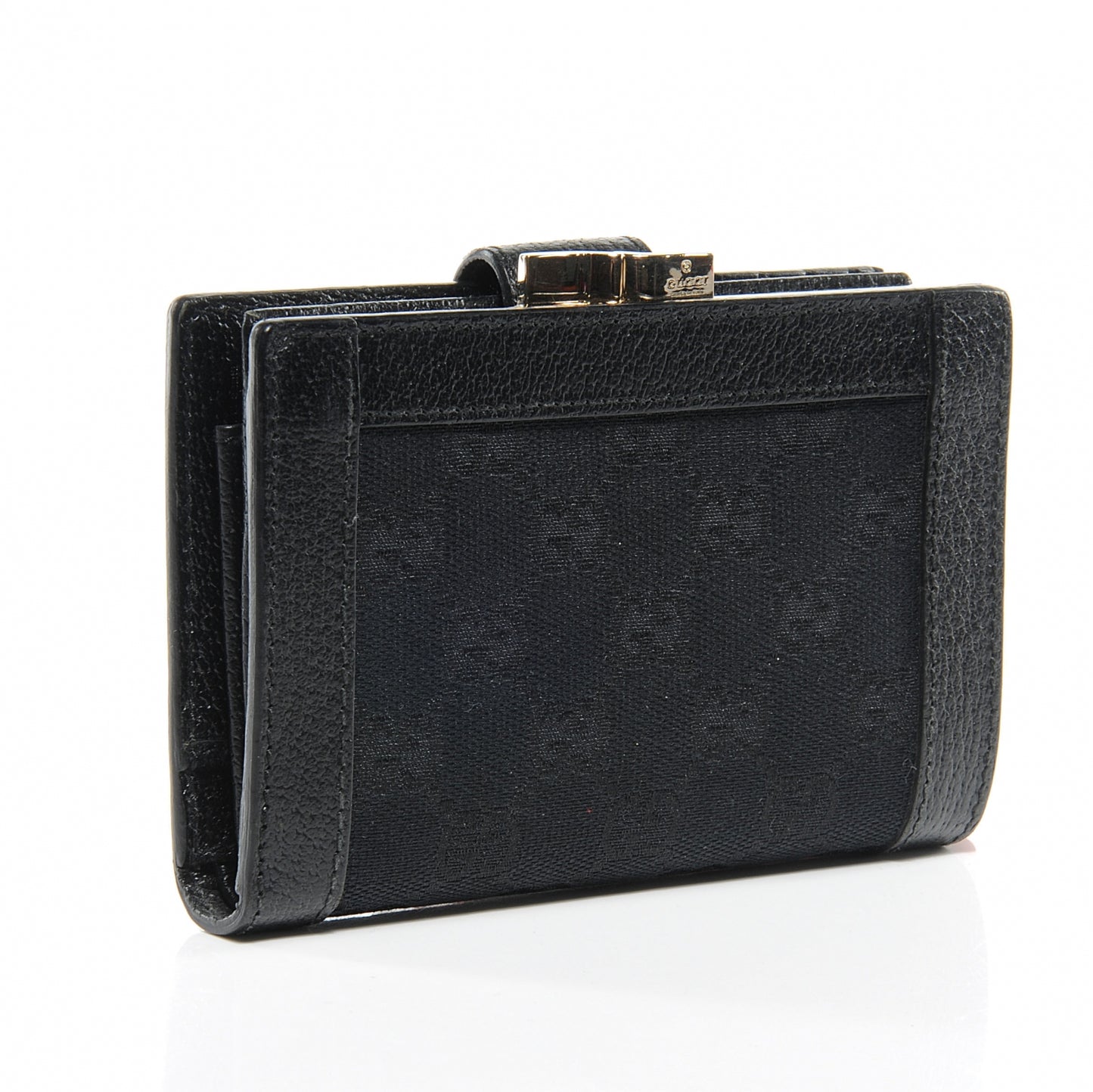 Leather Charmy French Wallet Black