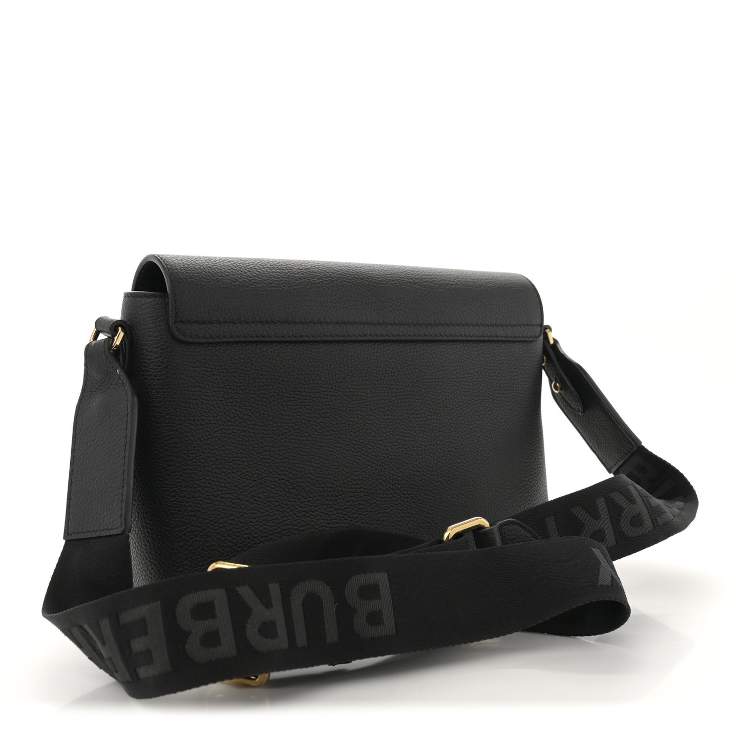 Grainy Calfskin Vintage Check Note Crossbody Bag Black