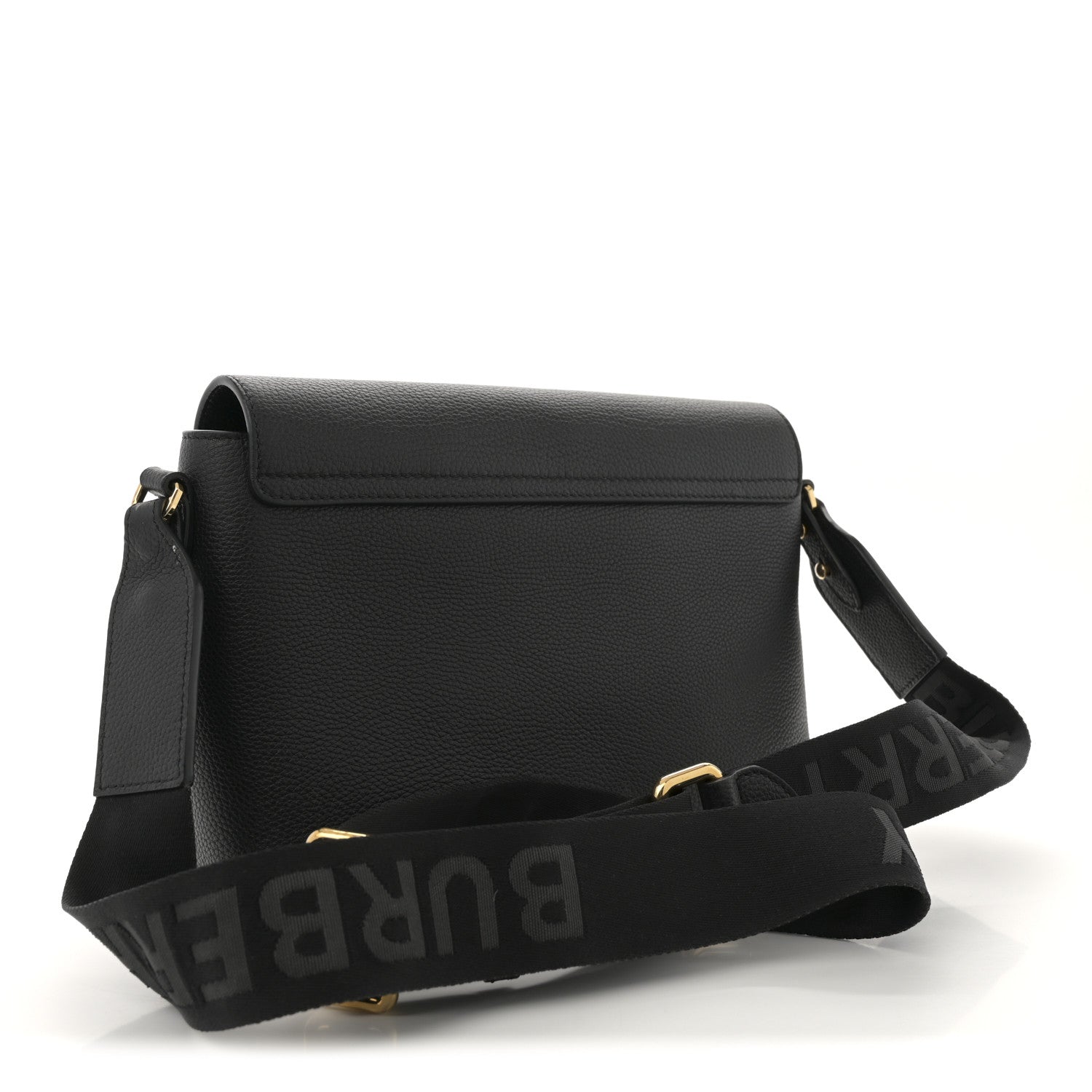 Burberry Grainy Calfskin Vintage Check Note Crossbody Bag Black 3 of 11