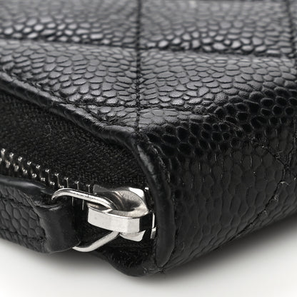 Chanel Caviar Quilted Zip Coin Purse Black 9 of 14