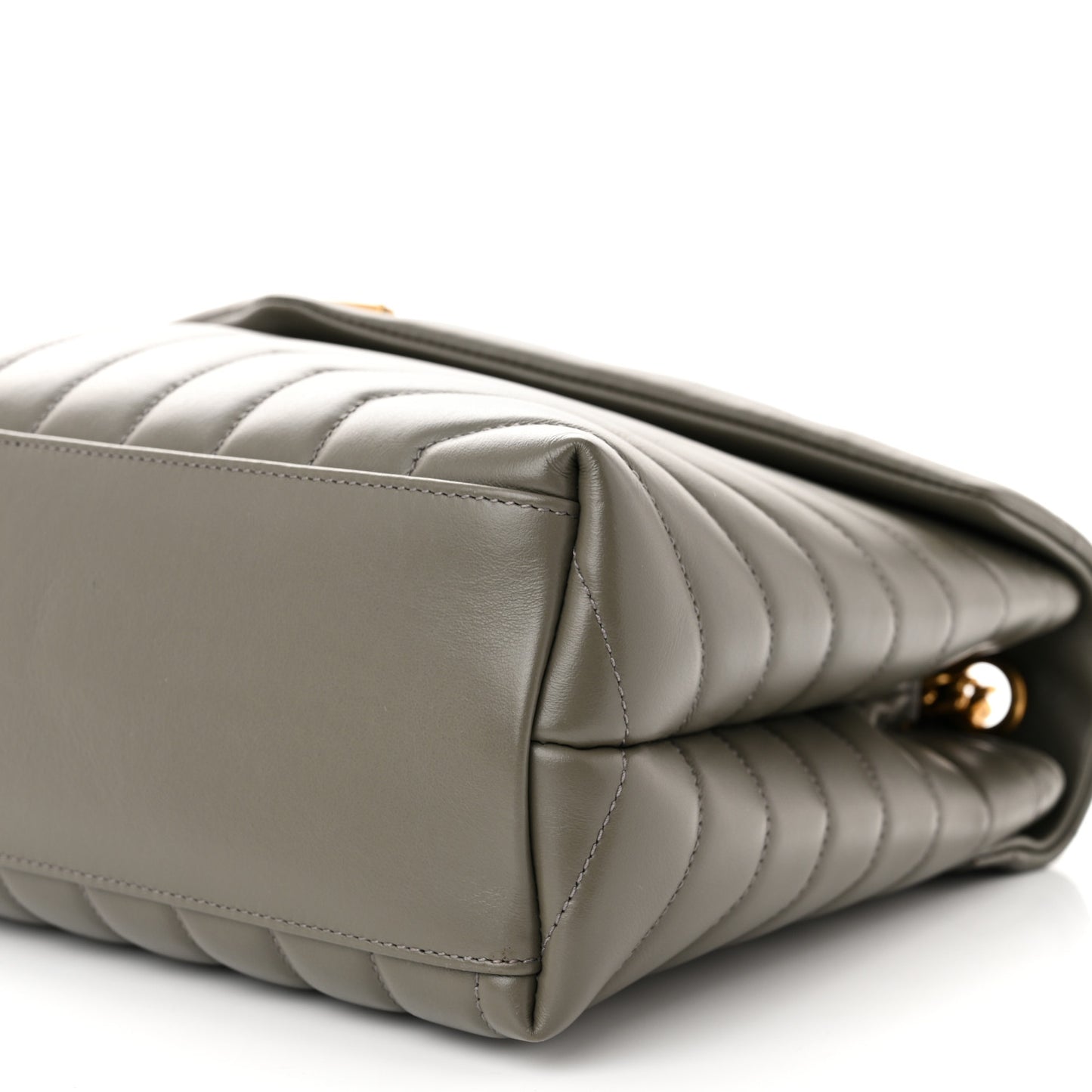 Calfskin Y Quilted Monogram Medium Loulou Chain Satchel Storm