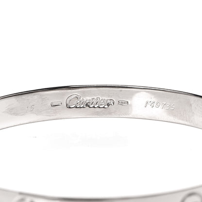 Cartier 18K White Gold LOVE Bracelet 16 6 of 7
