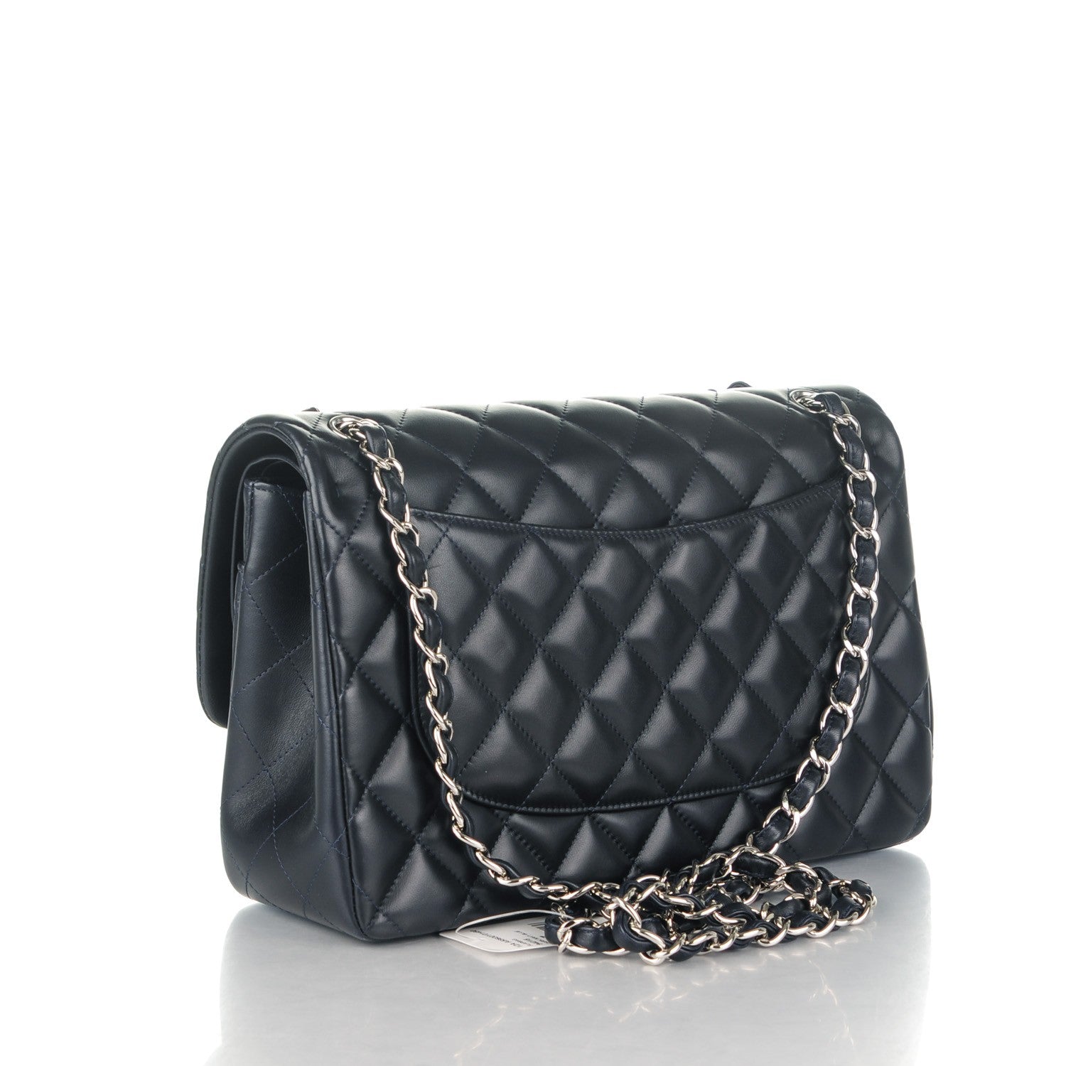 Chanel Lambskin Quilted Jumbo Double Flap Dark Navy Blue 3 of 8