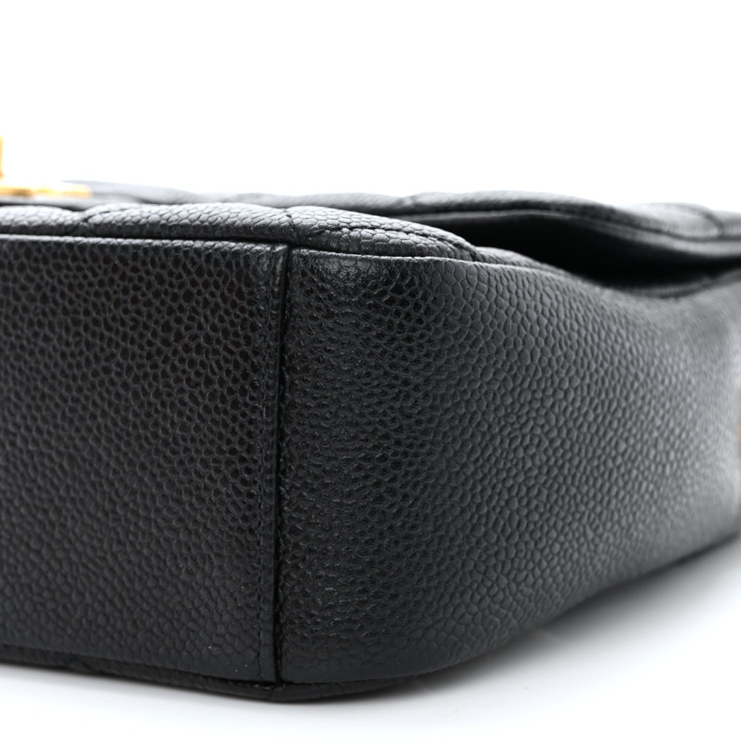 Caviar Quilted Chain Soul Flap Black