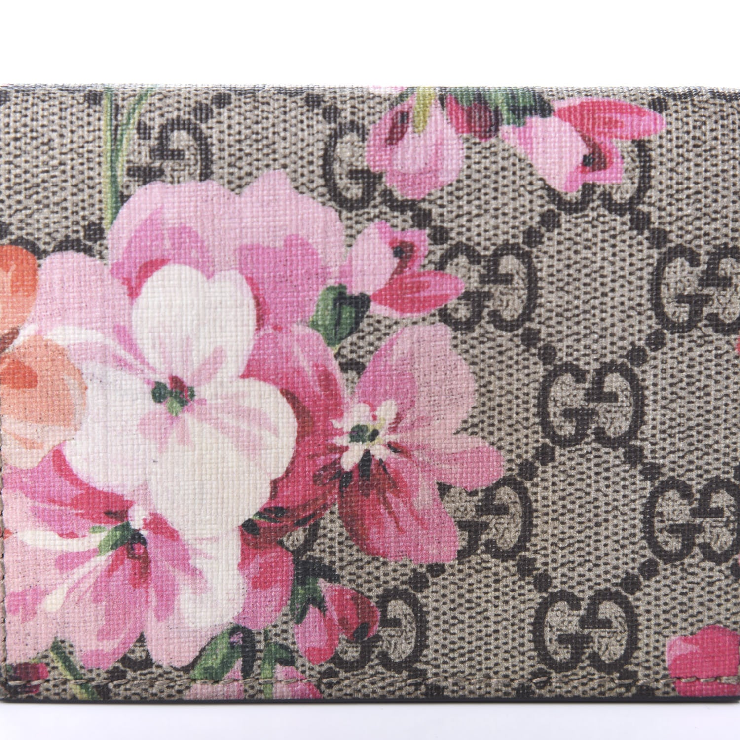 Gucci GG Supreme Monogram Blooms Card Case Beige Multicolor Dry Rose 9 of 12