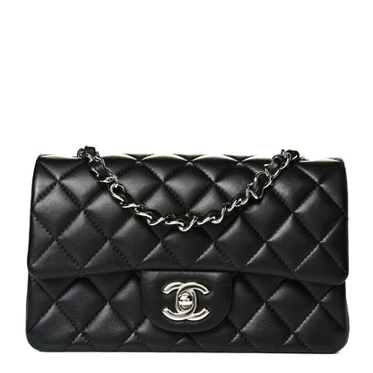 Chanel Lambskin Quilted Mini Rectangular Flap Black 2 of 22